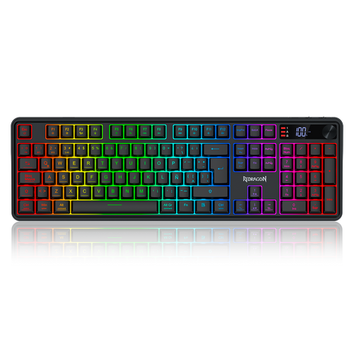 TECLADO VOLCANO K526 PRO BLACK INALÁMBRICO ESPAÑOL REDRAGON