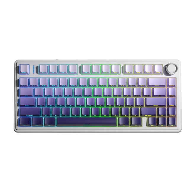 TECLADO AULA F75 RGB INALÁMBRICO INGLÉS GRADIENT PURPLE - STAR VECTOR SWITCH