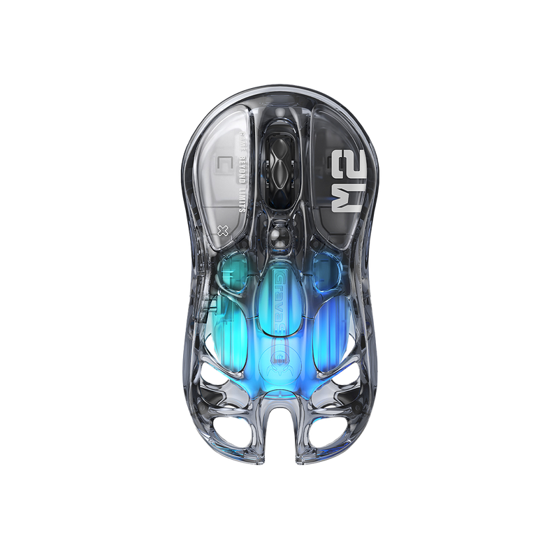 MOUSE MERCURY M2 INALÁMBRICO TRANSPARENT BLACK GRAVASTAR