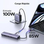 UGREEN REVODOK HUB USB C 7 EN 1 CON GIGABIT ETHERNET 4K A 60HZ HDMI, CARGA PD DE 100 W