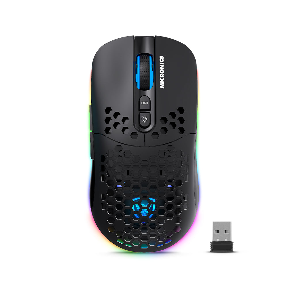 WARRIOR 3 MIC GM828-3M MOUSE GAMER BT WIFI RECARGABLE RGB DPI 7B 4800DPI
