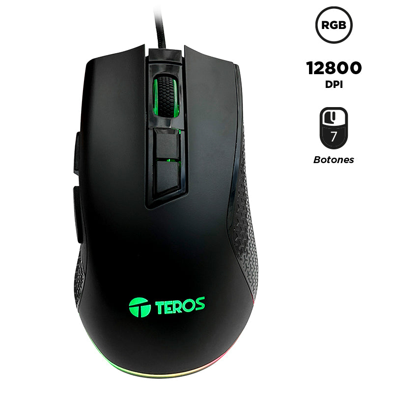 MOUSE GAMER USB TE1211 BK TEROS