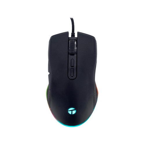 MOUSE GAMER TEROS TE-1233G, DPI HASTA 7200, RGB,7 BOTONES, USB, NEGRO TEROS