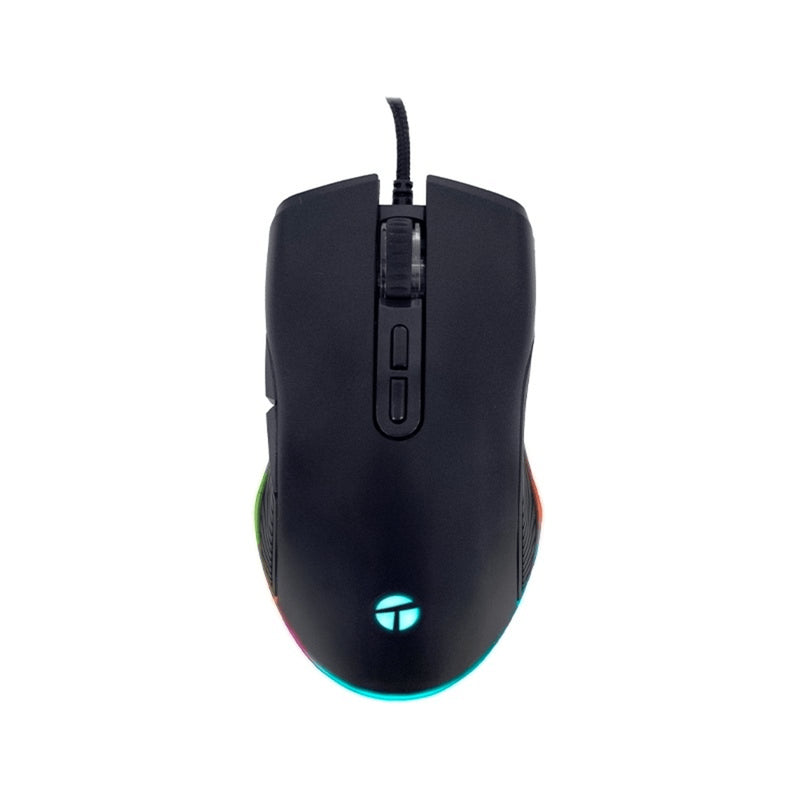 MOUSE GAMER TEROS TE-1233G, DPI HASTA 7200, RGB,7 BOTONES, USB, NEGRO TEROS