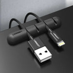 30762 - LP114 - ORGANIZADOR DE CABLES C/ 4 RANURAS- 2 PIEZAS POR PACK - DIAMETRO 5MM - MATERIAL GEL SILICE UGREEN