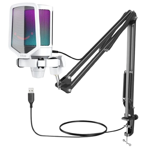 MICRÓFONO FIFINE A6T WHITE SOPORTE DE BRAZO FIFINE