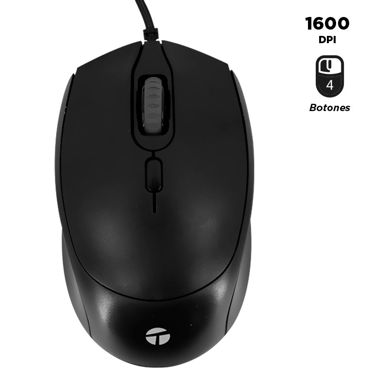 MOUSE STD USBTE1222 BK TEROS