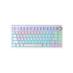 TECLADO F75 RAINBOW CABLEADO INGLÉS WHITE - BLUE SWITCH