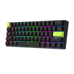 TECLADO RK C61 CABLEADO INGLÉS BLACK  GREEN - MINT MAGNETIC SWITCH ROYAL KLUDGE