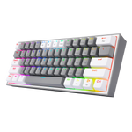 TECLADO FIZZ PRO WIRELESS, SPANISH K616-RGB-GW GREY/WHITE REDRAGON