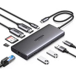 15534 CM639 -CM6- ADAPTADOR HUB 10 EN 1 - 1 USB3.0 + 2 USB 2.0 + 2 HDMI +1 RJ45 GIGABIT+SD&TF+ PD PORT CONVERTER