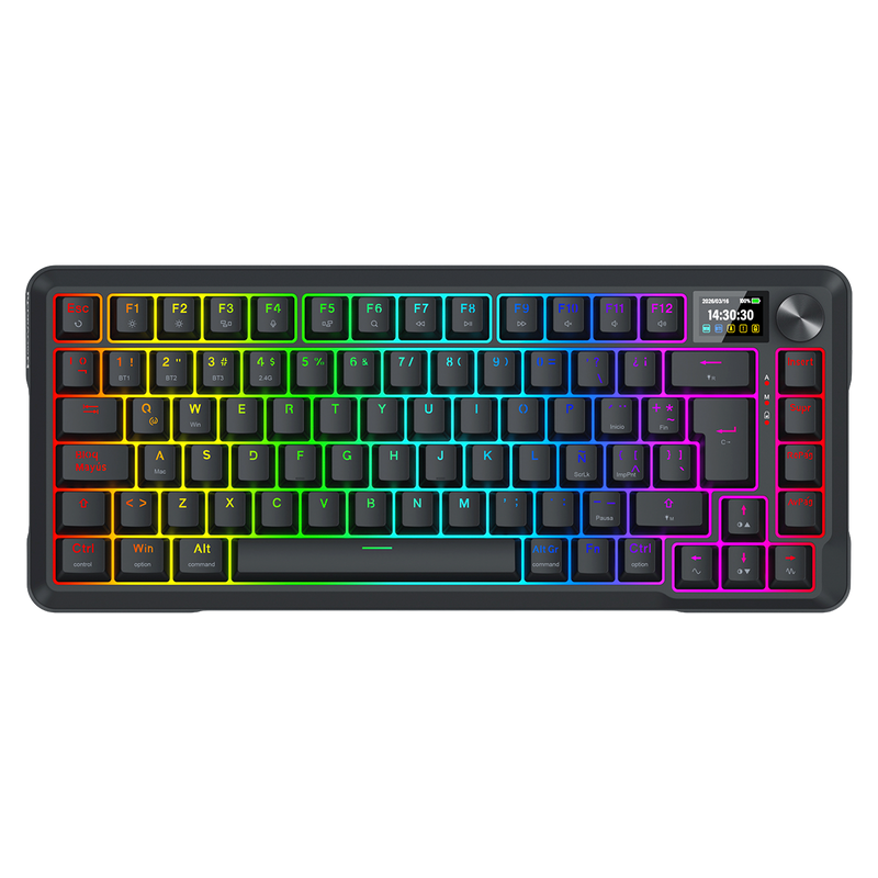 TECLADO REDRAGON UCAL K724 PRO INALÁMBRICO ESPAÑOL BLACK - MINT MAMBO SWITCH REDRAGON