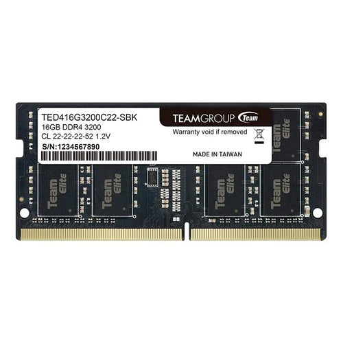 MEMORIA SO-DIMM TG ELITE, 16GB DDR4-3200MHZ (PC4-25600) 1.2V, CL22 TEAM GROUP