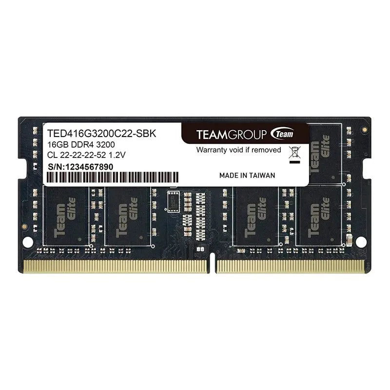 MEMORIA SO-DIMM TG ELITE, 16GB DDR4-3200MHZ (PC4-25600) 1.2V, CL22 TEAM GROUP