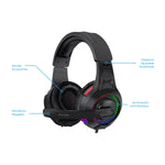 KIT GAMER BRAVIO5 ENT G1000-5 TECLADO + MOUSE + AURICULAR + PARLANTE + PAD MICRONICS