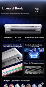 TECLADO NOVA75 INALAMBRICO INGLES BLACK- DREAM SAKURA SWITCH AULA