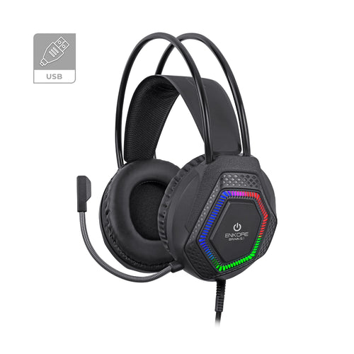 BRAIN 5.1 EKHG1009U AURICULAR GAMER USB RAINBOW C/MICRO ENKORE