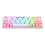 TECLADO FIZZ PRO WIRELESS, SPANISH K616-RGB-PW PINK/WHITE REDRAGON