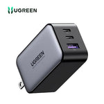 CARGADOR GAN UGREEN CD244- 65 W - FAST CHARGER - 2 USB C+ 1 USB A UGREEN