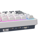 TECLADO ROYAL KLUDGE RK-S85 / BT / WIRELESS 2.4G / CABLE USB-C / 85% / SWITCH CLOUD / ESPAÑOL / RGB / TKL / WHITE NIGHT