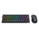COMBO REDRAGON S143 TECLADO K617RGB FIZZ SP + MOUSE M724 BLACK