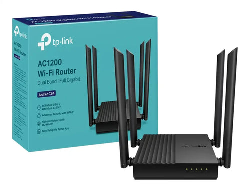 TP-ARCHER-C64 ROUTER AC1200 DOBLE BANDA 2.4-5GHZ GIGABIT TP LINK