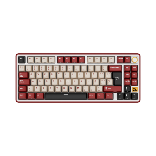 TECLADO RK X87 INALÁMBRICO RED - BEIGE SWITCH ROYAL KLUDGE