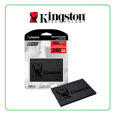 UNIDAD DE ESTADO SOLIDO KINGSTON A400, 240GB, SATA 6GB/S, 2.5", 7MM, TLC. VELOCIDAD DE ESCRITURA 320 MB/S, VELOCIDAD DE LECTURA 500 MB/S, NAND FLASH MEMORY TRIPLLE LEVEL CELL (TLC), CONTROLADOR 2CH. KINGSTON