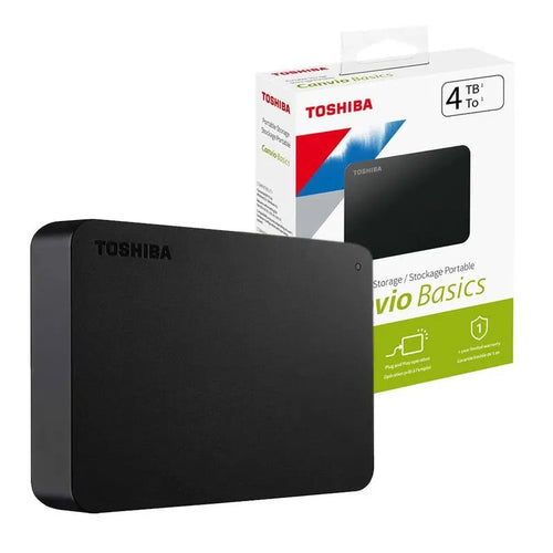 DISCO DURO EXTERNO CANVIO BASICS, 4TB, USB 3.0. TOSHIBA