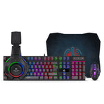 KIT GAMER FALCON ENT G2000-4 TECLADO + MOUSE USB + AURICULAR + PAD MOUSE ENKORE