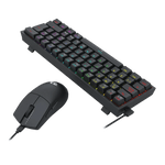 COMBO REDRAGON S143 TECLADO K617RGB FIZZ SP + MOUSE M724 BLACK