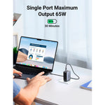 CARGADOR GAN UGREEN CD244- 65 W - FAST CHARGER - 2 USB C+ 1 USB A UGREEN