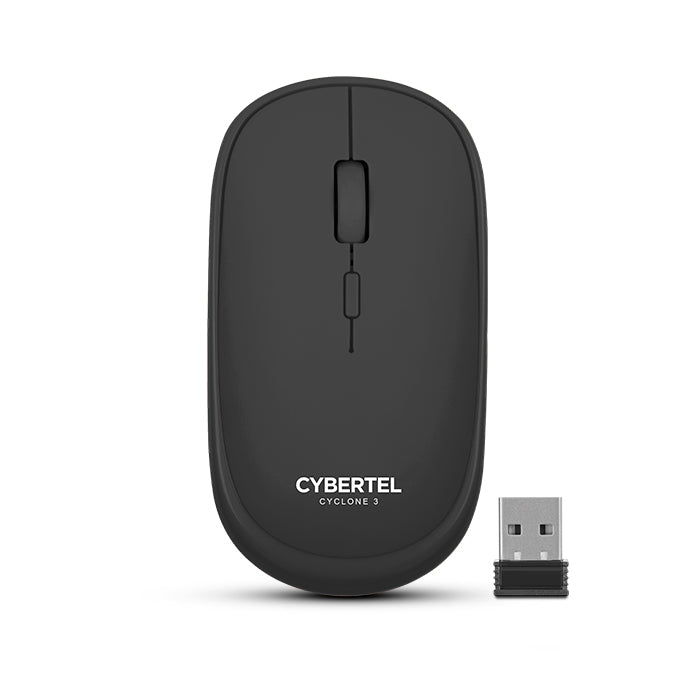 CYCLONE3 MOUSE CYBM500-3M BLACK RECARGABLE CYBERTEL