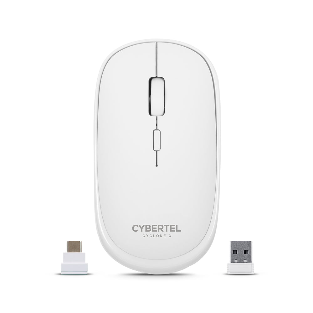 CYCLONE3 MOUSE CYBM500-3M WHITE RECARGABLE CYBERTEL