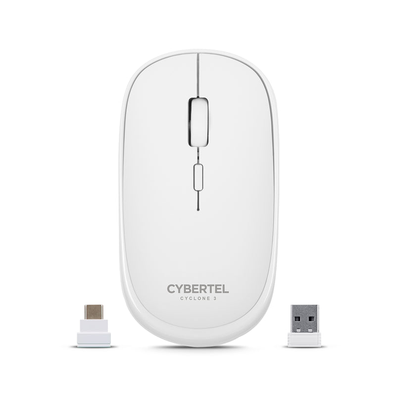 CYCLONE3 MOUSE CYBM500-3M WHITE RECARGABLE CYBERTEL