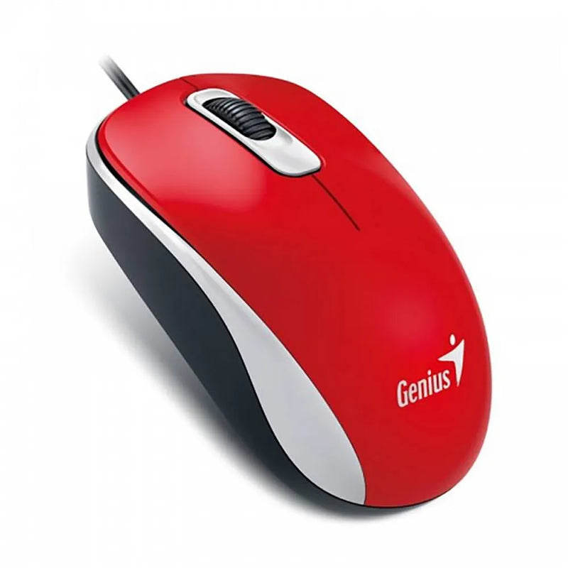 MOUSE GENIUS DX-110 USB OPTICO 1000 DPI RED