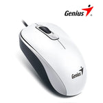 MOUSE GENIUS DX-110 USB OPTICO 1000 DPI WHITE