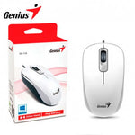 MOUSE GENIUS DX-110 USB OPTICO 1000 DPI WHITE