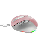 MOUSE GENIUS ERGO 9000S PRO PINK RECARGABLE DUAL WIRELESS/BT 6-BOT SILENT RGB PINK 939888282