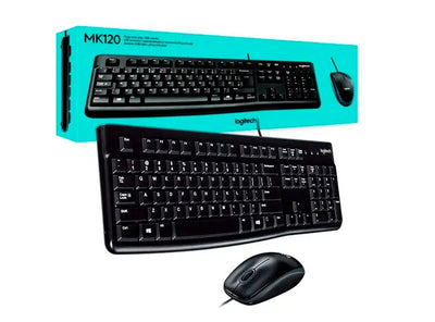 TECLADO + MOUSE MK120 USB SP BLACK (PN 920-004428) LOGITECH
