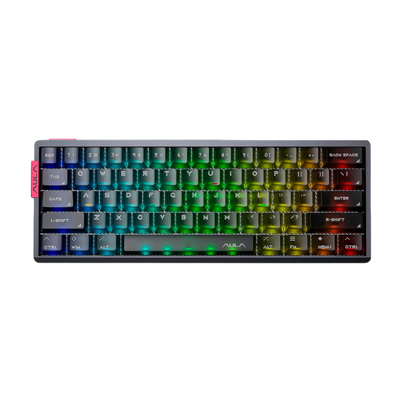 Teclado Aula AG60 PRO Cableado Inglés METALLIC GRAY - AETHER MAGNETIC SWITCH