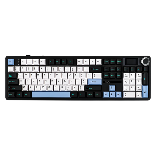 Teclado Aula F108 PRO Inalámbrico Español BLACK/WHITE/BLUE - REAPER SWITCH