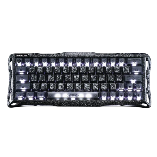 Teclado GravaStar MERCURY V60 PRO HE Cableado Inglés CYBER FROST BLACK - HALL EFFECT SWITCH