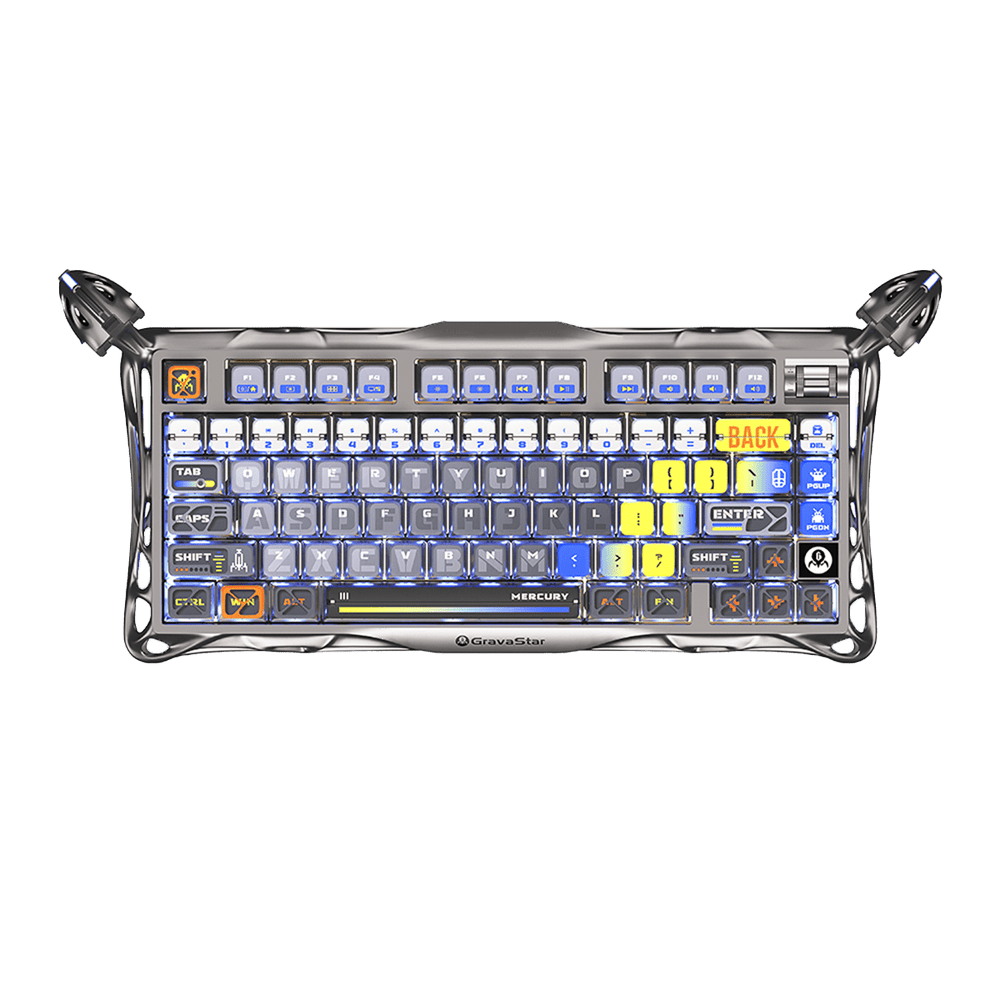TECLADO MERCURY K1 PRO INALÁMBRICO INGLES INTERESTELLAR SILVER GRAVASTAR