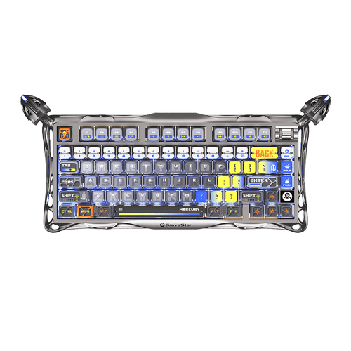 TECLADO MERCURY K1 PRO INALÁMBRICO INGLES INTERESTELLAR SILVER GRAVASTAR