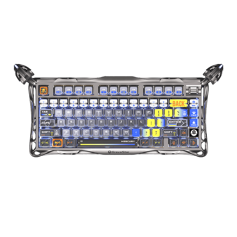 TECLADO MERCURY K1 PRO INALÁMBRICO INGLES INTERESTELLAR SILVER GRAVASTAR