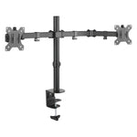 DUAL MONITOR DESK RACK PARA MONITOR DOBLE 9KG - 32" 75X75CM