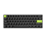 TECLADO RK C61 CABLEADO INGLÉS BLACK  GREEN - MINT MAGNETIC SWITCH ROYAL KLUDGE