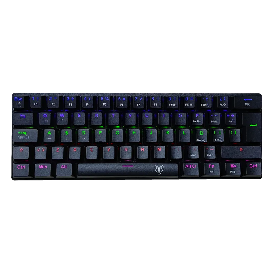 TECLADO ARENA LITE RAINBOW, SPANISH T-TGK321-BR BLACK - RED SWITCH	T-