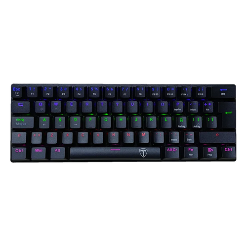 TECLADO ARENA LITE RAINBOW, SPANISH T-TGK321-BR BLACK - RED SWITCH	T-